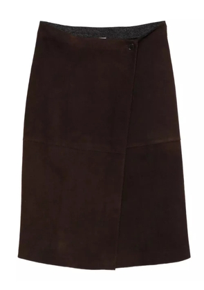 P.A.R.O.S.H. suede skirt - Brown