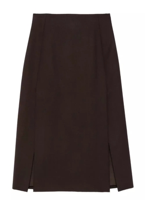 P.A.R.O.S.H. side-split skirt - Brown