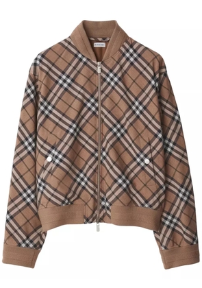 Burberry Vintage Check zip-up bomber jacket - Neutrals
