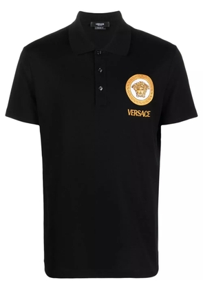 Versace Medusa cotton polo shirt - Black