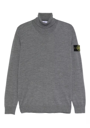 Stone Island roll-neck logo-patch sweater - Grey