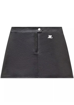 Courrèges vinyl mini skirt - Black