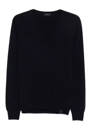Fay V-neck wool sweater - Blue