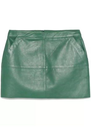 P.A.R.O.S.H. leather mini skirt - Green