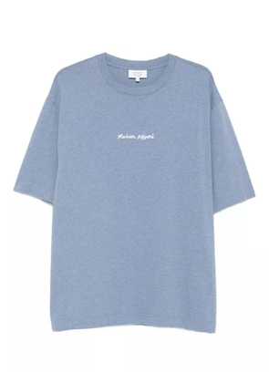 Maison Kitsuné embroidered-logo cotton T-shirt - Blue