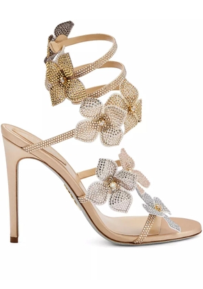 René Caovilla 105mm Floriane sandals - Neutrals