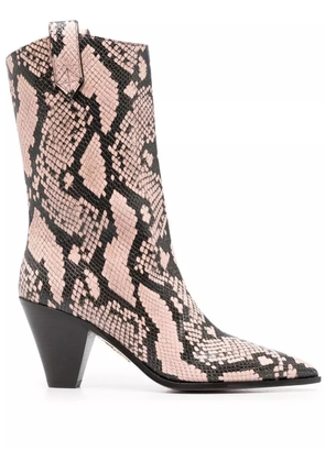 Aquazzura Boogie Cowboy heeled booties - Pink