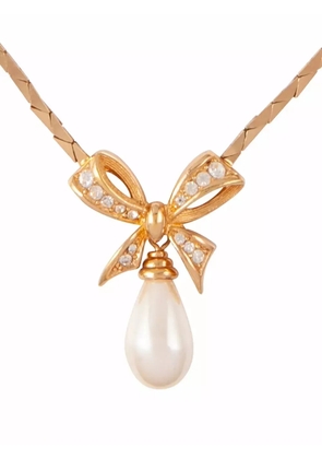 Christian Dior Pre-Owned 1980s pre-owned crystal-embellished necklace - Gold