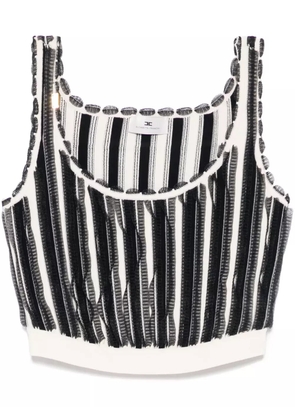 Elisabetta Franchi micro-ruffles top - Black