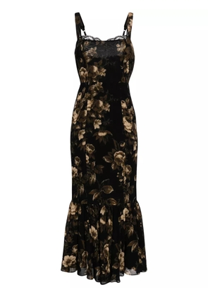 Reformation Irisa floral-print dress - Black