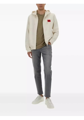 HUGO hooded zip-up sweatshirt - White