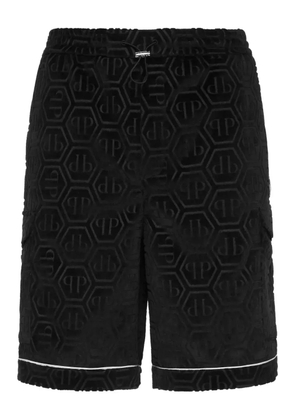 Philipp Plein monogram-pattern shorts - Black