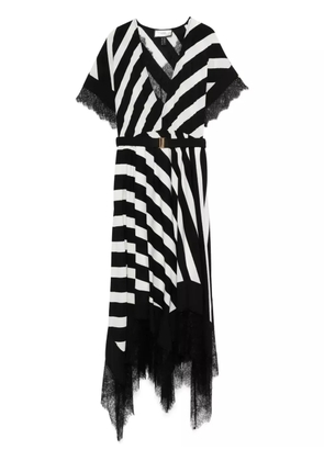 NISSA striped midi dress - Black