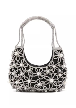 Rosantica Gaia Nodi crystal-embellished shoulder bag - Silver