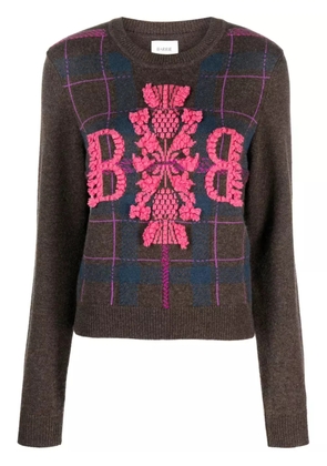 Barrie 3D logo-detail cashmere jumper - Brown