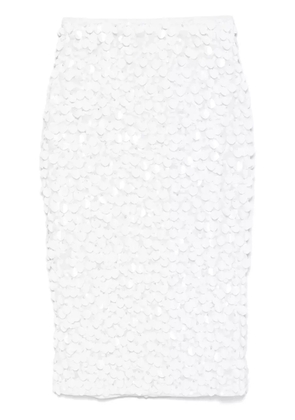P.A.R.O.S.H. sequinned midi skirt - White