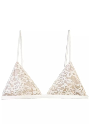 Fleur Du Mal Venus lace triangle bra - Neutrals