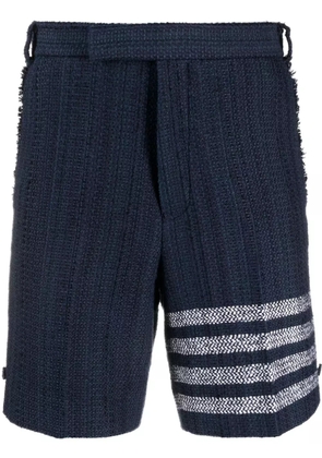 Thom Browne 4 Bar-stripe tweed shorts - Blue