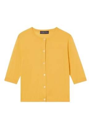 Brooks Brothers half-length sleeves cardigan - Yellow