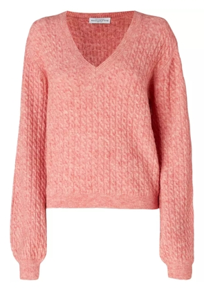 Ballantyne cable-knit jumper - Pink