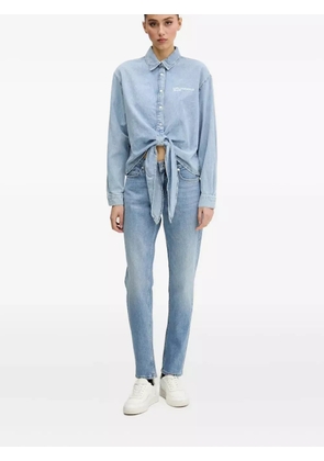 Karl Lagerfeld Jeans five-pocket logo-patch jeans - Blue