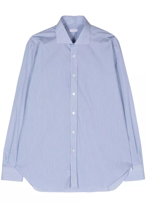 Barba pinstriped cotton-blend shirt - Blue