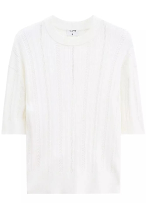 Filippa K Braid Knit T-shirt - White