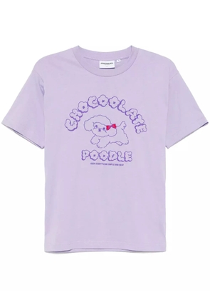 CHOCOOLATE poodle graphic T-shirt - Purple