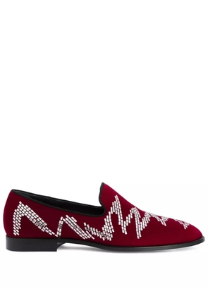 Giuseppe Zanotti Jareth Shake embellished loafers - Red