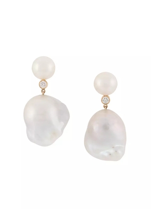 Sophie Bille Brahe 14kt gold diamond Venus earrings - White