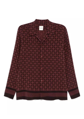SANDRO Square Cross-print shirt - Brown