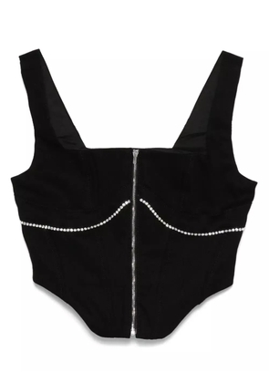 AMIRI crystal-embellished corset top - Black