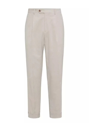 Brunello Cucinelli pleated tailored trousers - White