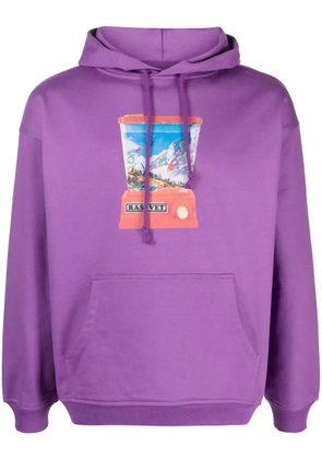 RASSVET graphic-print cotton hoodie - Purple