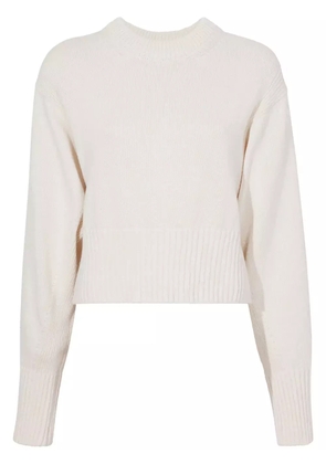 Proenza Schouler cropped cotton-blend jumper - Neutrals