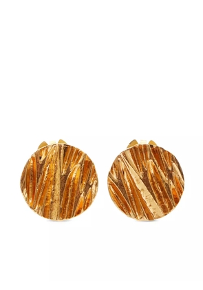 Saint Laurent Pre-Owned 2000s stud clip-on earrings - Gold
