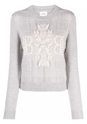 Barrie tartan-check cashmere jumper - Grey