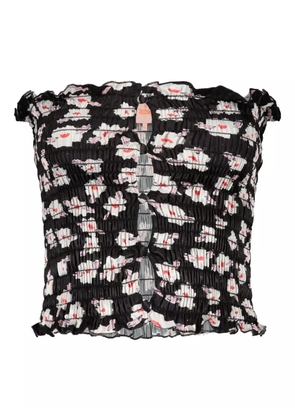 Amy Crookes floral-print top - Black
