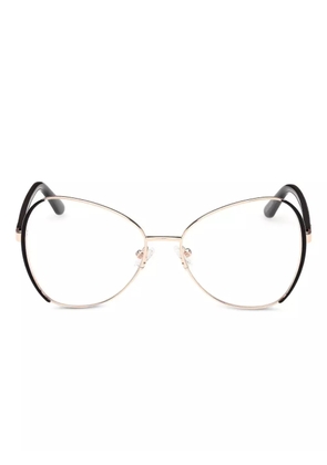 GUESS EYEWEAR butterfly-frame glasses - Gold