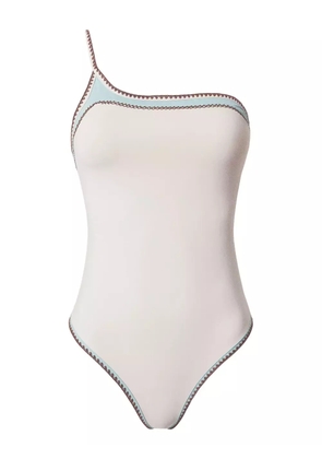 TWINSET one-shoulder bathing suit - White