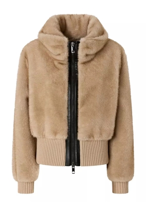 PINKO faux-fur jacket - Neutrals