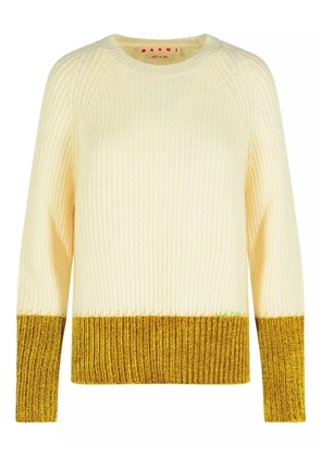 Marni ribbed contrast-hem sweater - Neutrals