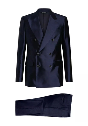 Dolce & Gabbana Shantung-Mikado double-breasted suit - Blue
