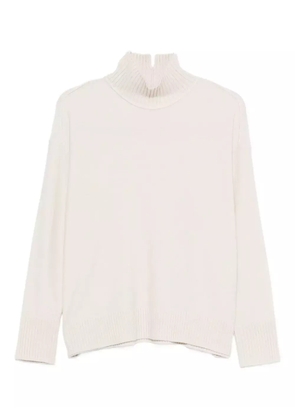 Antonelli high-neck ribbed sweater - Neutrals