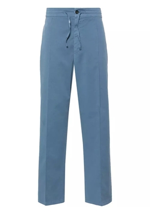 Canali drawstring-waist straight-leg trousers - Blue