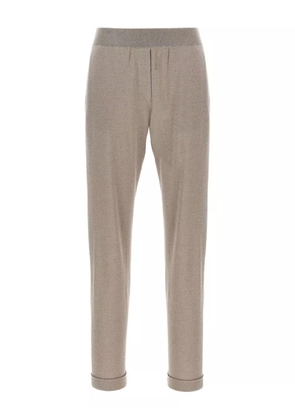 Brunello Cucinelli lurex-detail trousers - Grey