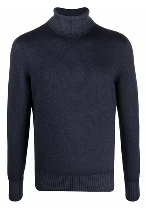 Drumohr roll-neck merino jumper - Blue