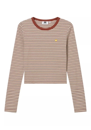 CHOCOOLATE striped long-sleeve T-shirt - Orange