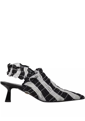 Amy Crookes 50mm striped pumps - Black