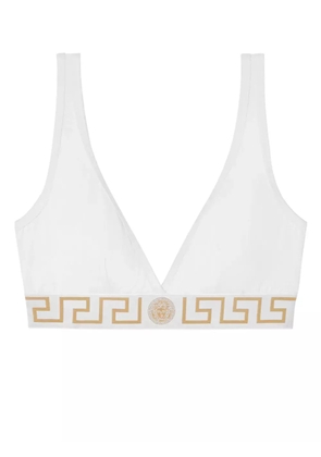 Versace Greca Border triangle bra - White